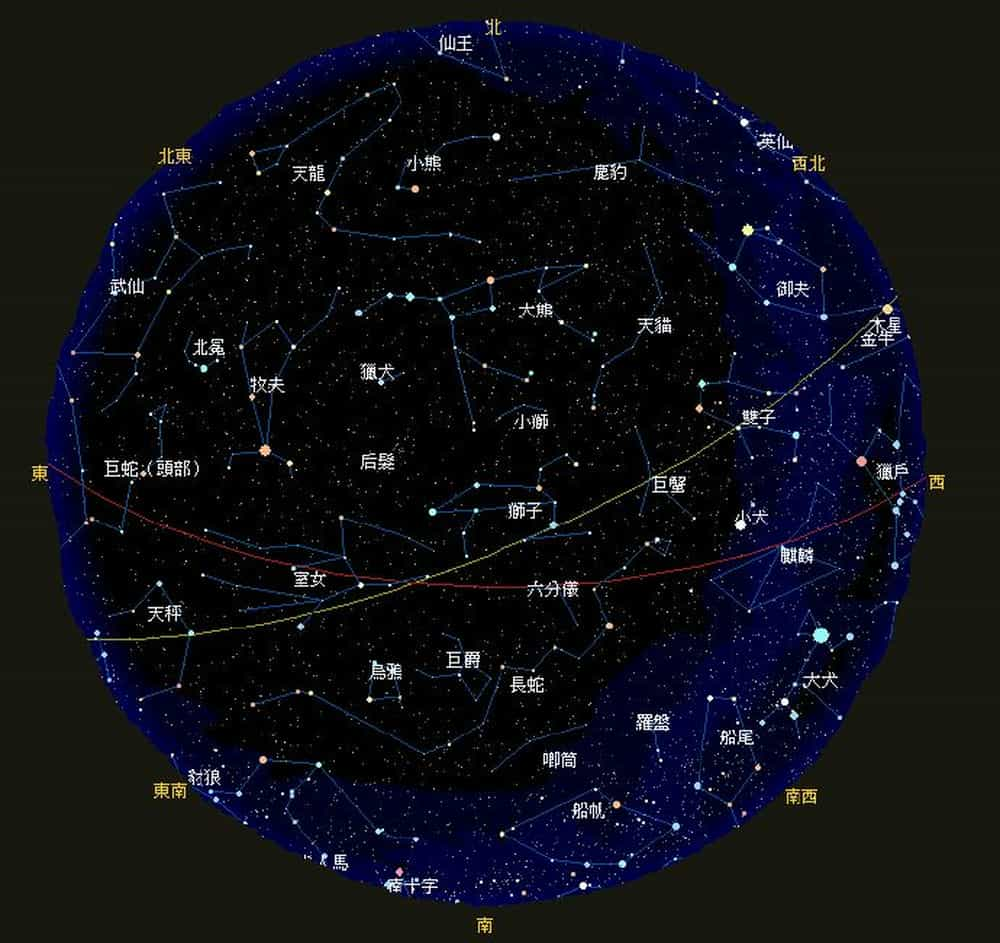 夜空中天三颗最亮的星:狮子座的五帝座一,室女座的角宿一及牧夫座的