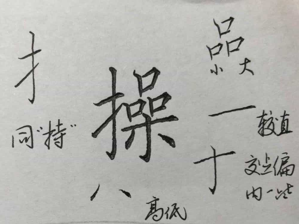 八字书写格式及范本图片