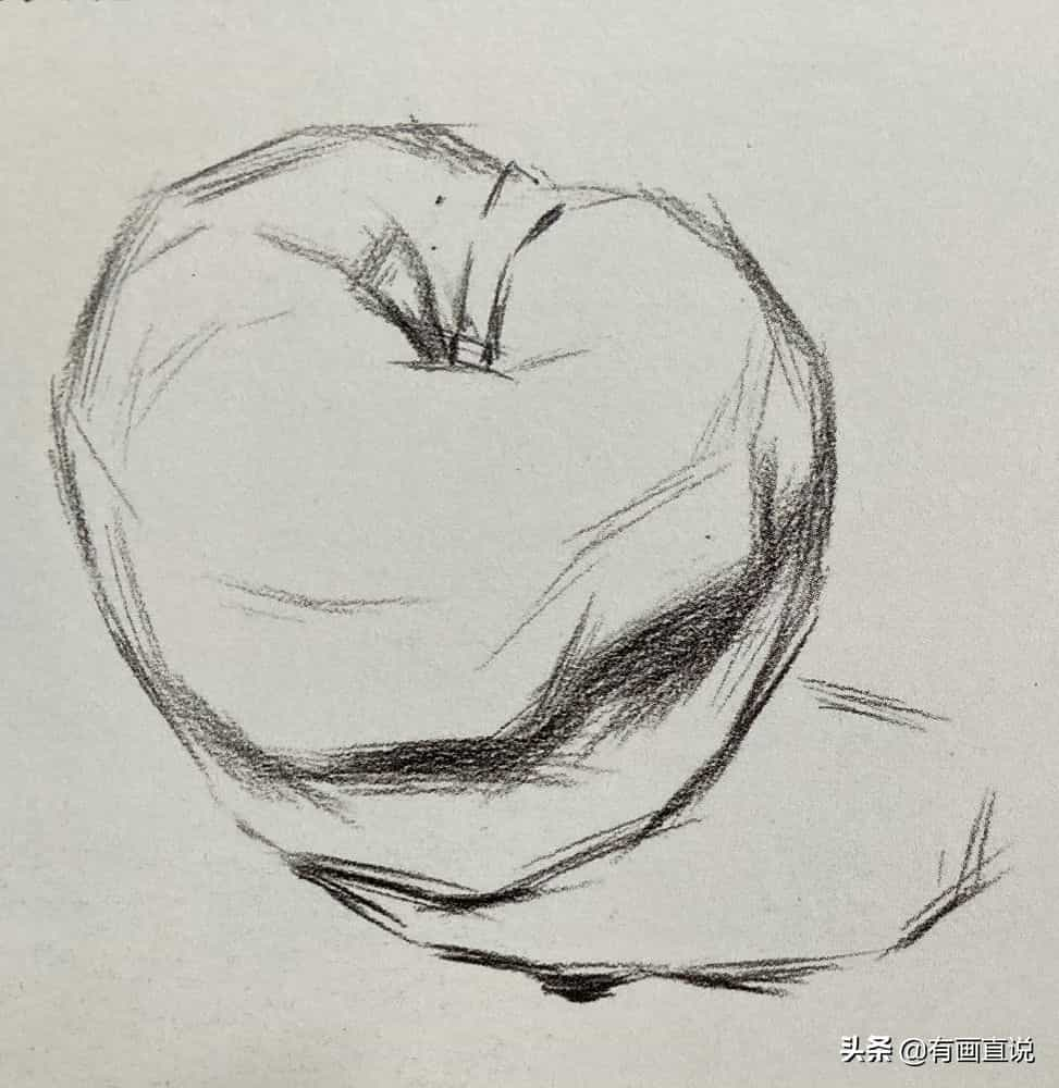 分享素描苹果画法步骤图苹果的简笔画