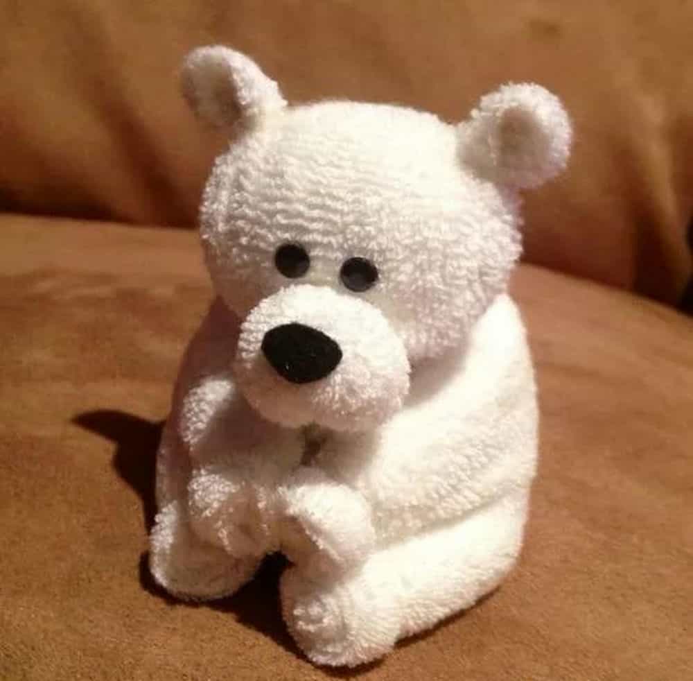 怎么用毛巾折小动物毛巾折叠小熊