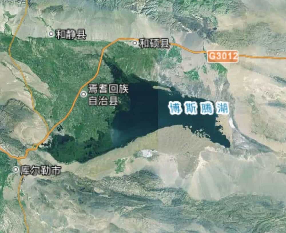 博斯腾湖位置地图图片