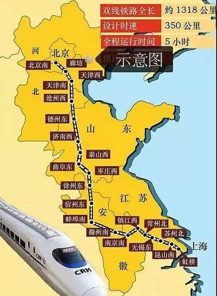 2017年9月,铁路执行新的列车运行图,复兴号动车组在京沪高铁正式开跑