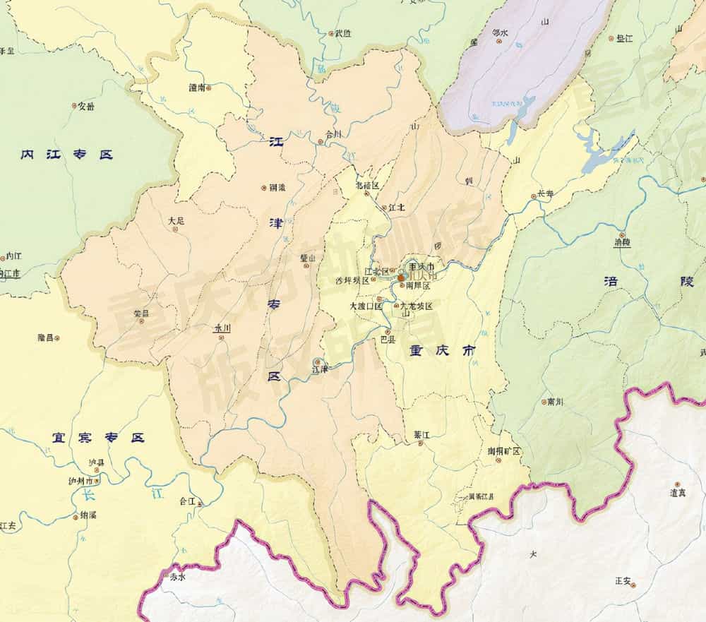 重庆周边省份地图图片